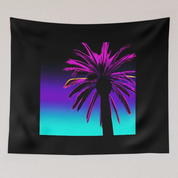 Item preview, Palm tree silhouette retrowave  designed and sold by MikoMate.