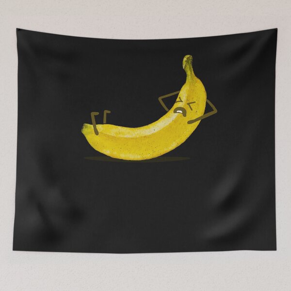 Item preview, Funny fitness banana is doing sit ups designed and sold by ChrisFeil.