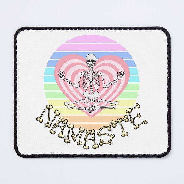 Item preview, NAMASTE Yoga Skeleton Retro Meditating designed and sold by Tamarimisdesign.