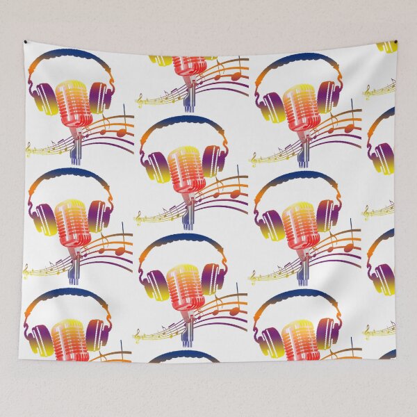 Item preview, MUSIC AND MICROPHONE T SHIRT designed and sold by azharimouad.