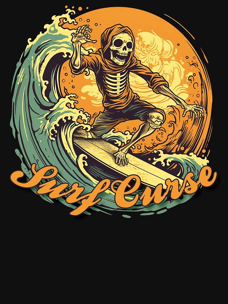 Surf curse - Spirit Halloween Near Me - Halloween Store Near Me - Full Size  Skeleton -Spirithalloween. Essential T-Shirt for Sale by JansenGS