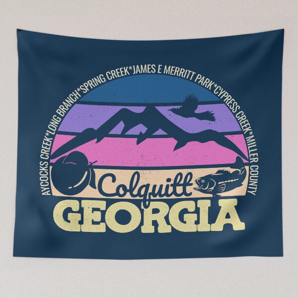 Item preview, Colquitt Georgia Sunset Retro Vintage Local Pride Logo designed and sold by CRHPOD20.