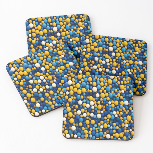 Item preview, yellow, white, blue small ball pattern multi color  designed and sold by Md Rashid  Hasan.