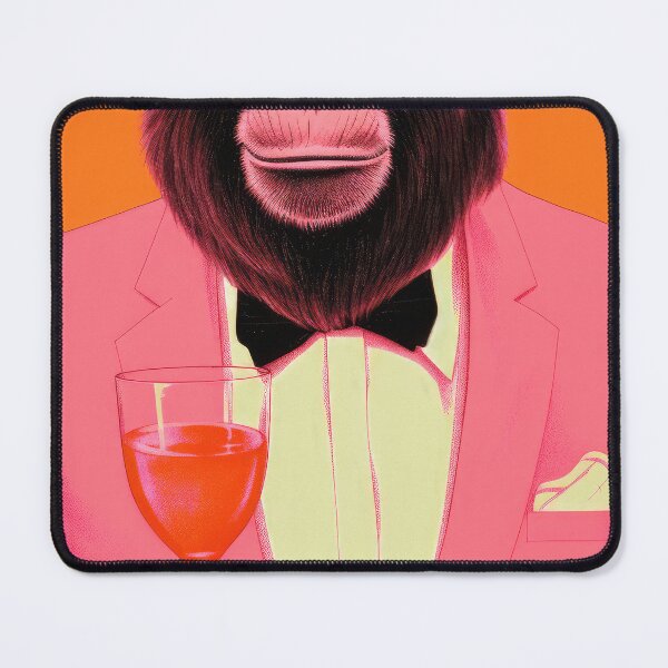 Item preview, Mid-Century Modern Orangutan Sipping Aperol Spritz - Retro Speakeasy Bar Art Poster designed and sold by PinkNomad.