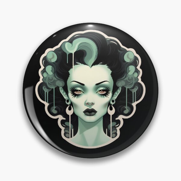 Item preview, Bride of Frankenstein Retro Monster Paint Drips designed and sold by DeadMonkeyShop.