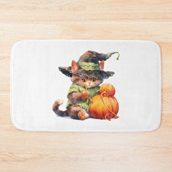Disover Witch Cat in Halloween 17 | Bath Mat