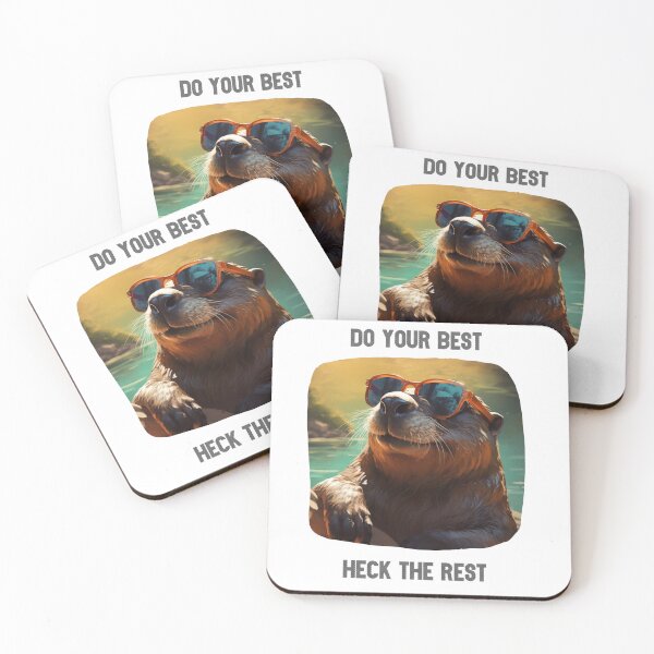 Artikelvorschau, Glücklicher Otter mit Lebensratschlägen entworfen und verkauft von CardsandCanvas.