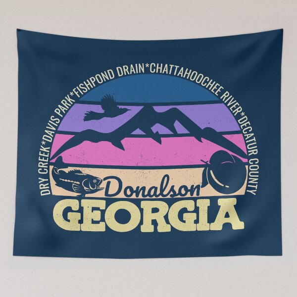 Item preview, Donalson Georgia Sunset Retro Vintage Local Pride Logo designed and sold by CRHPOD20.