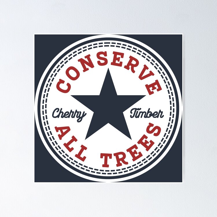 Conserve all trees - converse parody Sticker