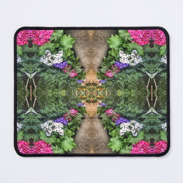 Item preview, Kaleidoscope Garden Path with Pink Flowers designed and sold by adriablack.