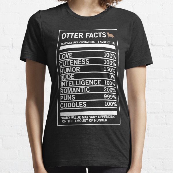 Datos de Nutria Funny Otter Lover T-shirt Camiseta esencial