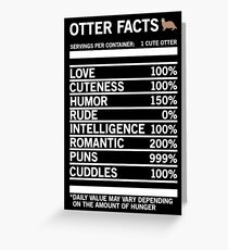 Otter-Tatsachen lustiges Otter-Liebhaber-T-Shirt Grußkarte