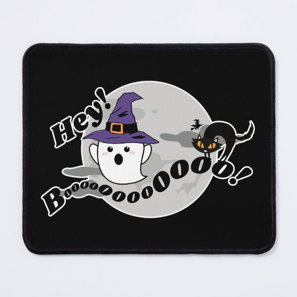 Item preview, Hey! Boo! | Cute Ghost with Cat over the Moon designed and sold by Kimochi-Shop.