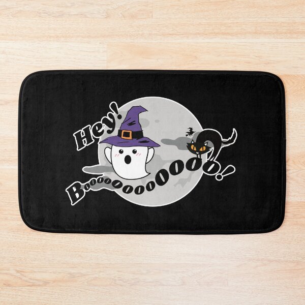 Item preview, Hey! Boo! | Cute Ghost with Cat over the Moon designed and sold by Kimochi-Shop.