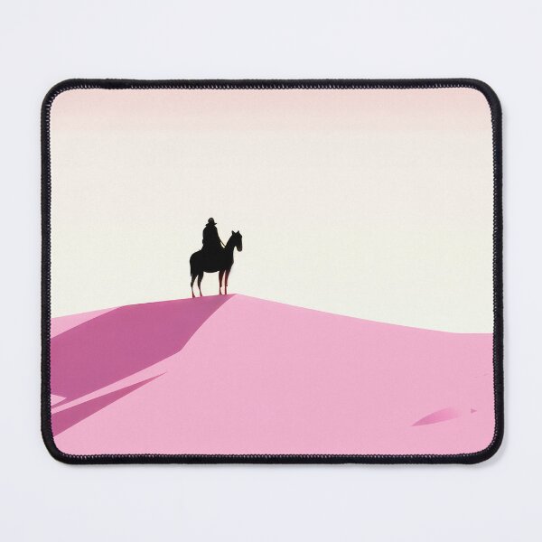 Item preview, Desert Cowboy Rhythm Vintage Western Landscape Art Print with Retro 70s Vibe designed and sold by PinkNomad.