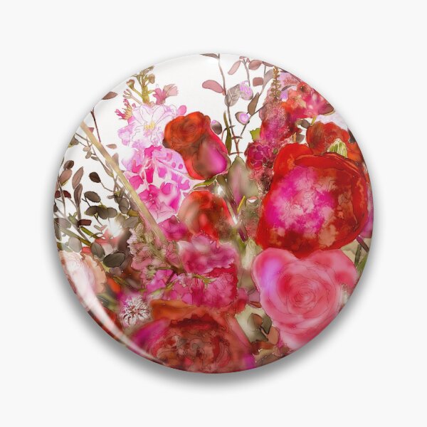Aperçu de l'œuvre Aquarelle de fleurs rouges et roses créée et vendue par MouseCatty.