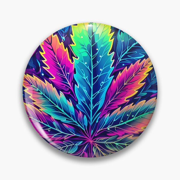 Item preview, Psychedelic Electric Boogaloo RGB Marijuana Cannabis Leaf Black Poster 4/4 designed and sold by wojysmokes.