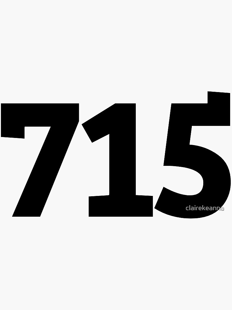 "715" Sticker For Sale By Clairekeanna | Redbubble