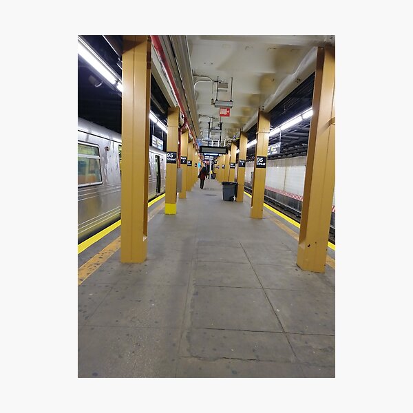Subway station, New York, Brooklyn, Manhattan, New York City, Buildings, streets, trees Photographic Print