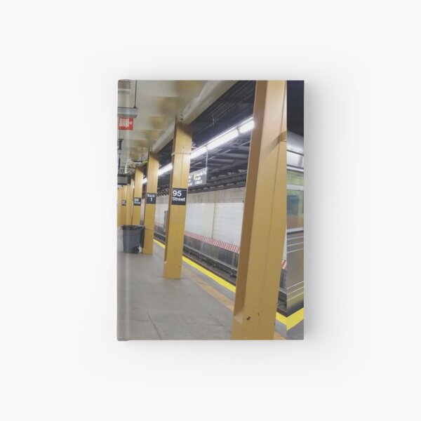 Subway station, New York, Brooklyn, Manhattan, New York City, Buildings, streets, trees Hardcover Journal