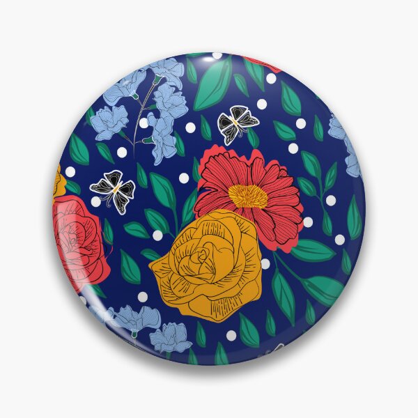 Item preview, Beautiful floral pattern in blue designed and sold by InkyPinky85.