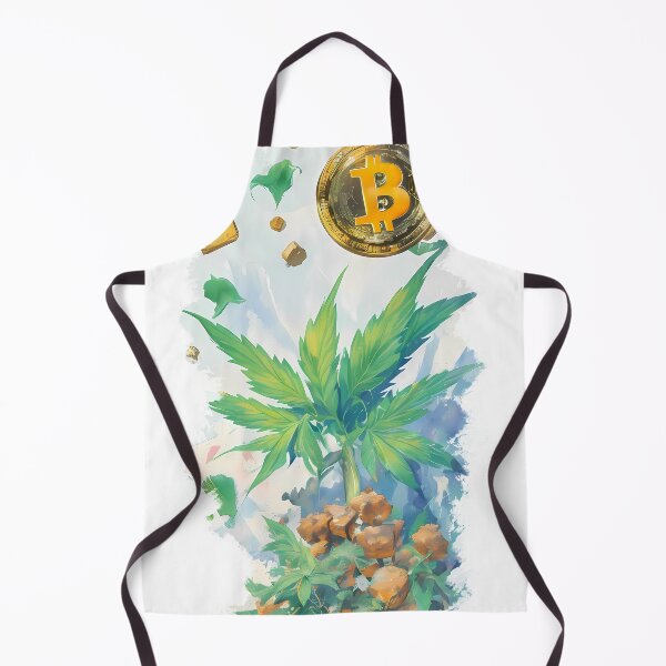 Item preview, Pastel Bitcoin and Pot Plant Painting Impressionist Style designed and sold by wojysmokes.