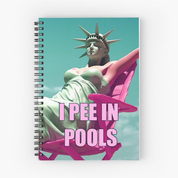 Item preview, “I pinked the ocean,”—Lady Liberty Barbenheimer. “But how do you know that I peed in pools?” designed and sold by ignasirus.