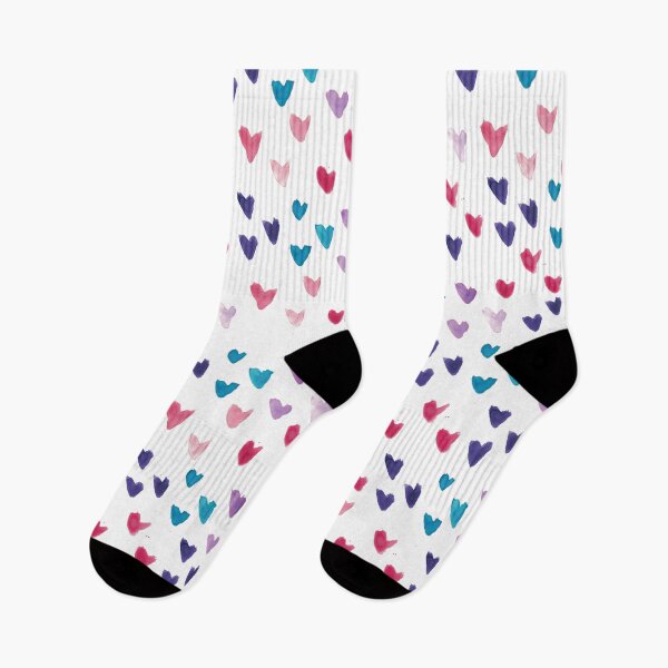 Item preview, Multicolor Watercolor Hearts Pattern designed and sold by adriablack.