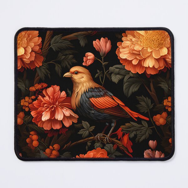 Item preview, Halloween Orange Gold Fall Pattern with Beautiful Bird designed and sold by 20th-eclipse.