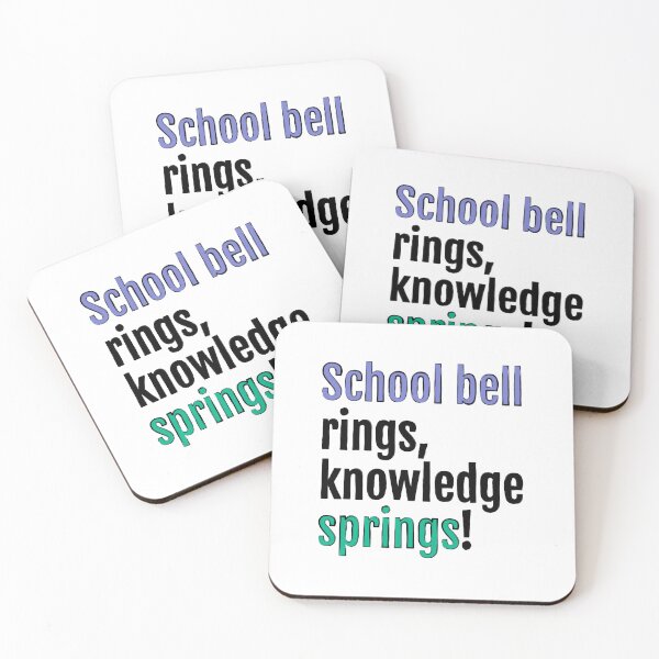 Item preview, School bell rings, knowledge springs! designed and sold by QuotopiaThreads.