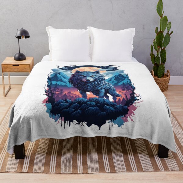 Item preview, Moonlit Mountain Wolf designed and sold by irosh madushan.