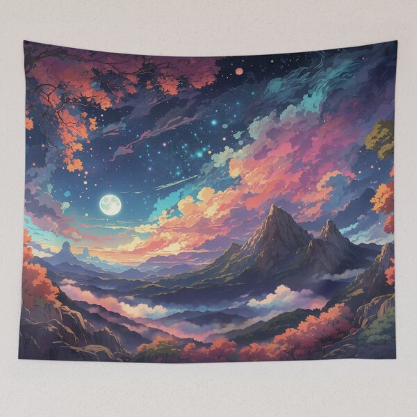 Item preview, Stellar Symphony: A Surreal Landscape under the Full Moon designed and sold by Ngea.