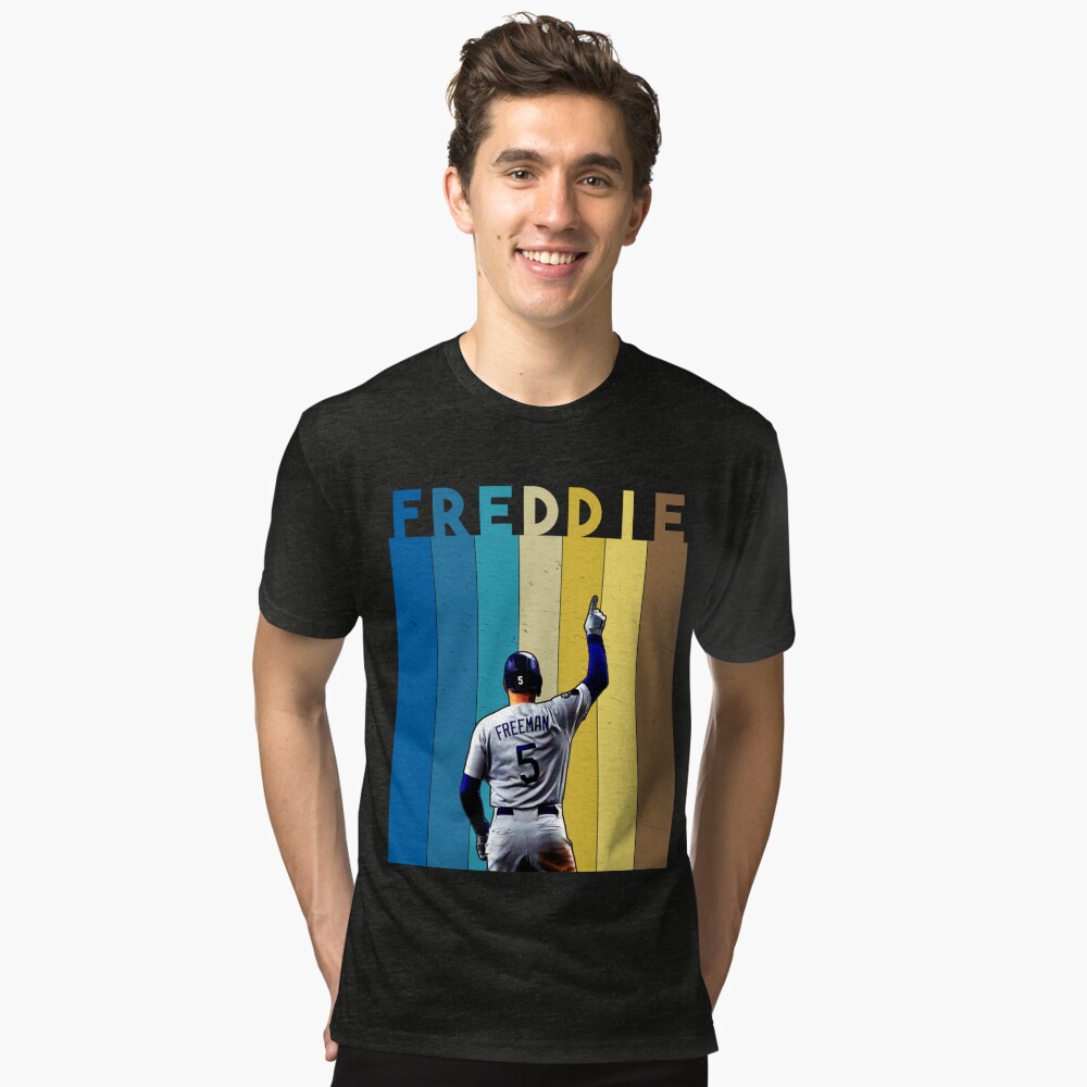 TRIBLEND Dodgers Freddie Freeman Logo T-Shirt 