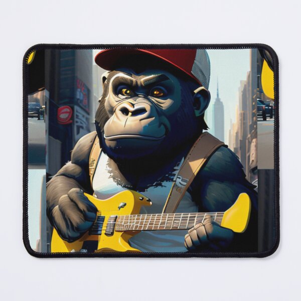 Item preview, a cool gorilla playing guitar in a city designed and sold by Pelzi100.