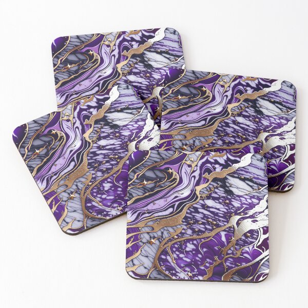 Item preview, Silver & Purple Marble Symphony #4 designed and sold by BirdsnStuff.