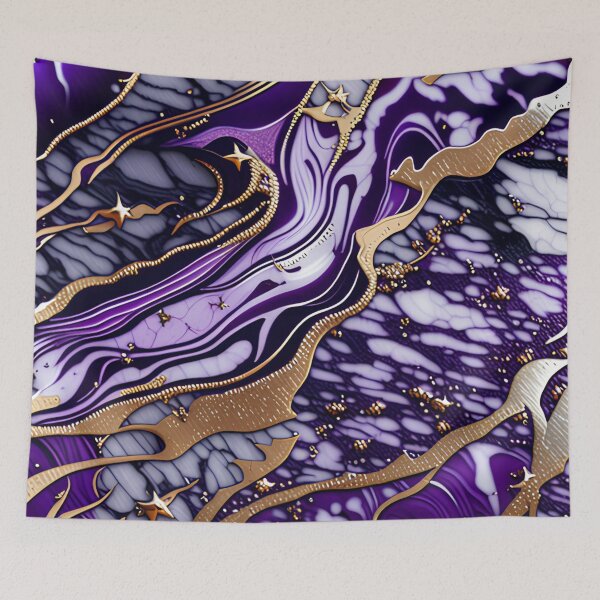 Item preview, Silver & Purple Marble Symphony #4 designed and sold by BirdsnStuff.