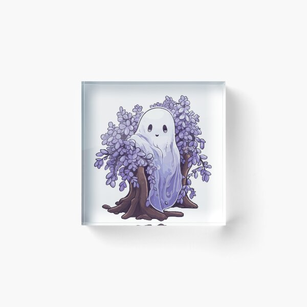 Item preview, Spook-tacular Wisteria Throne: Hauntingly Cute Ghost designed and sold by EmeraldeaArt.