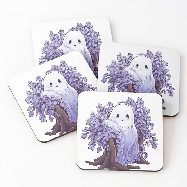 Item preview, Spook-tacular Wisteria Throne: Hauntingly Cute Ghost designed and sold by EmeraldeaArt.