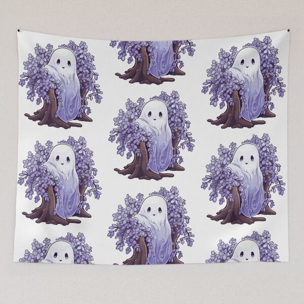 Item preview, Spook-tacular Wisteria Throne: Hauntingly Cute Ghost designed and sold by EmeraldeaArt.
