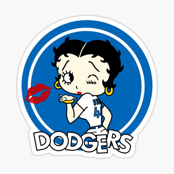 Betty Boop x Dodgers Sticker for Sale by Kiewy Design by Jenny Weik