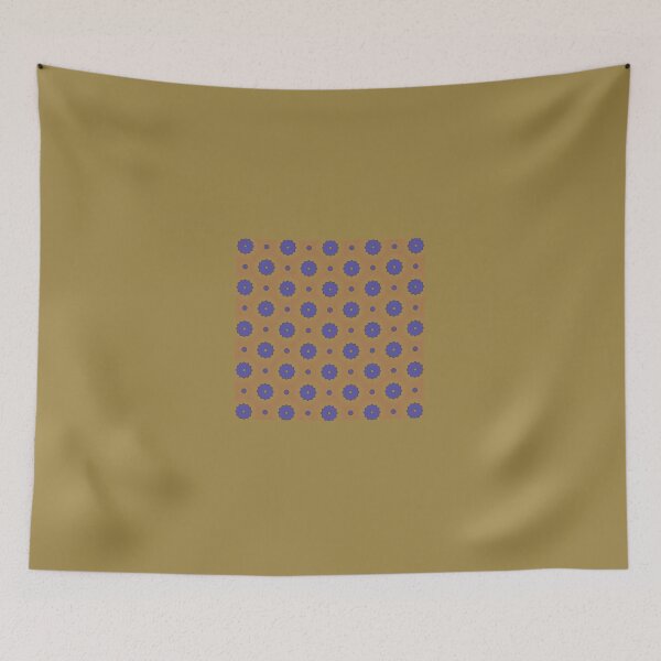 Item preview, Blue daisies on an orange background designed and sold by studio468.