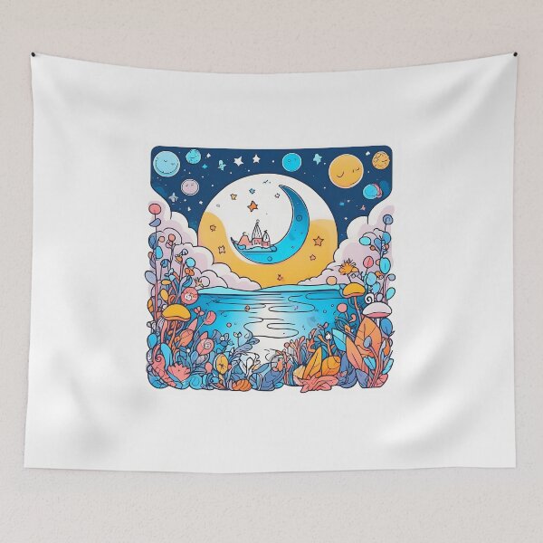 Item preview, Vibrant Moon Landscape designed and sold by SO-FU.
