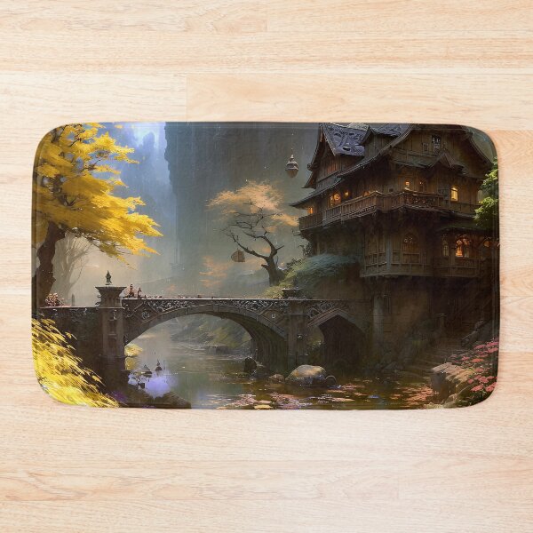 Item preview, Woodsy Waterside Retreat designed and sold by Electric-Canvas.