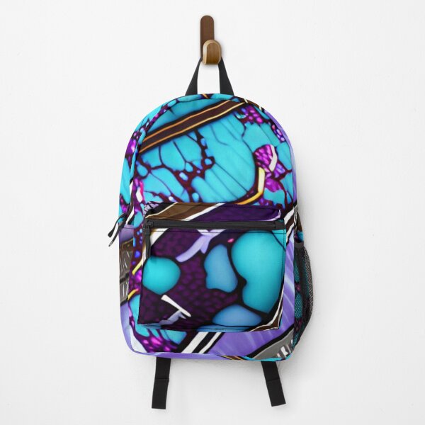 Item preview, Silver Turquoise & Purple Marble Symphony #5 designed and sold by BirdsnStuff.