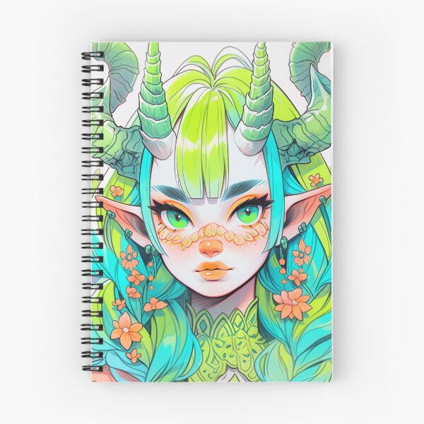 Item preview, Blue and Green Nature Elf Anime Girl designed and sold by bubblegoth.