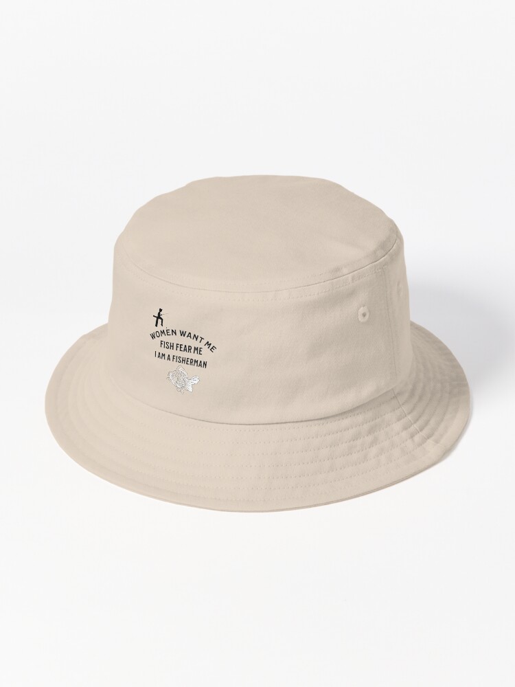 Women Want Me Fish Fear Me Men's Sun Hat Fisherman Bucket Hat