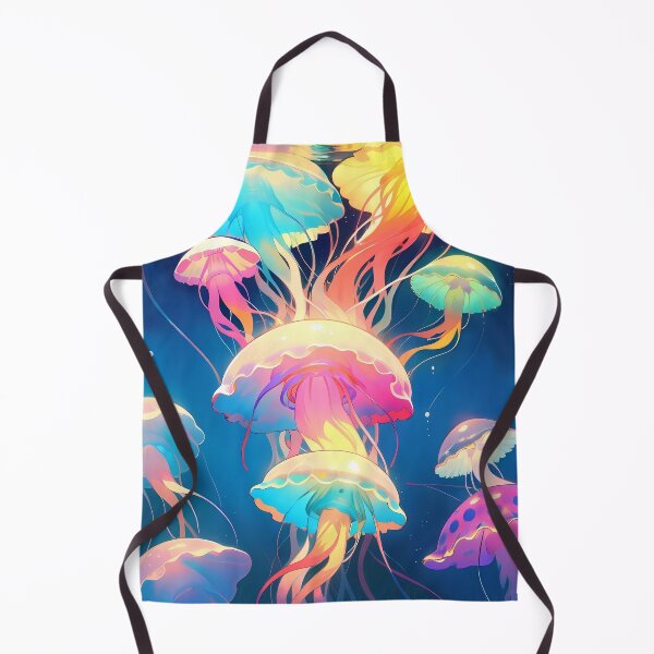 Item preview, A group of jellyfish with rainbow colored tentacles designed and sold by Carmillai.