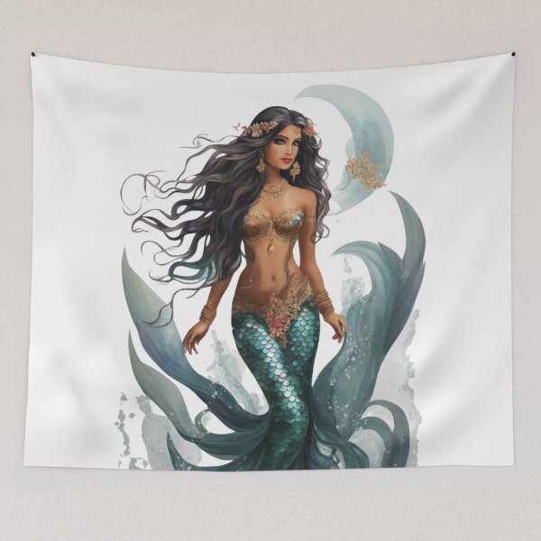 Item preview, Waxing Moon Sea Mermaid designed and sold by SirenasWorld.
