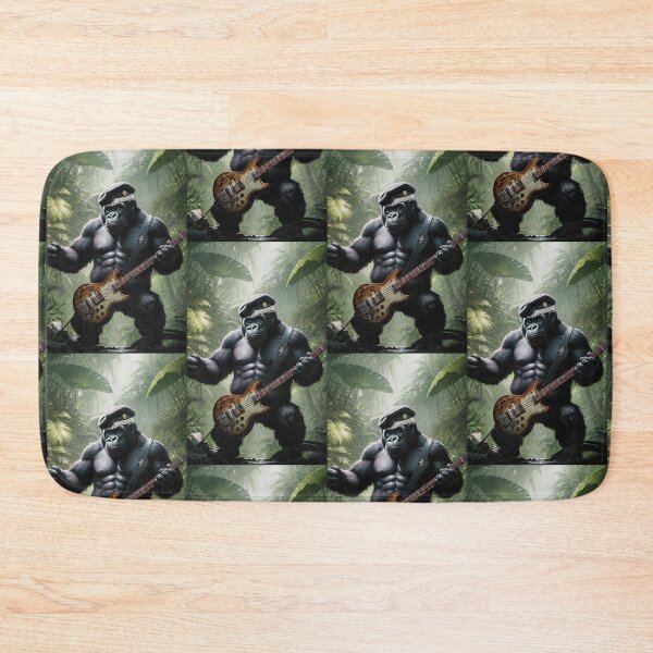 Item preview,  a cool gorilla playing guitar in the jungle designed and sold by Pelzi100.