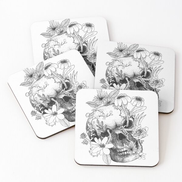 Item preview, Floral Skull designed and sold by natlyraprints.